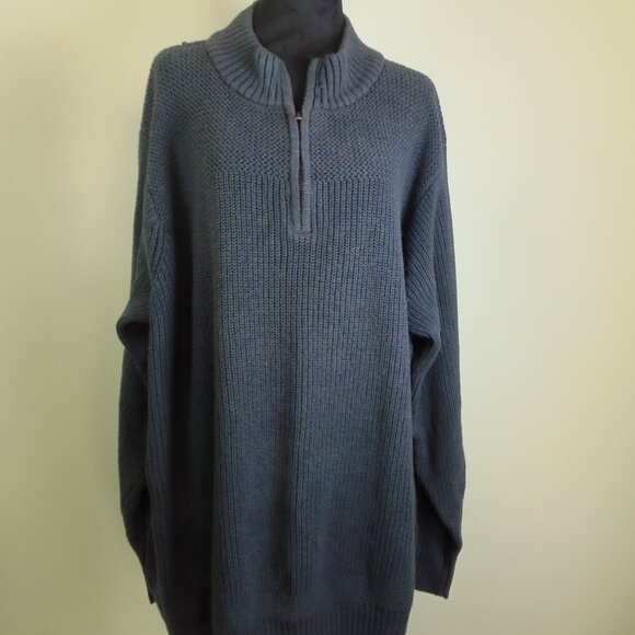 Red Head Men'2XL Henley 1/4 Zip Chunky Knit Heritage Outdoors Eclectic Grandpa - Picture 1 of 9